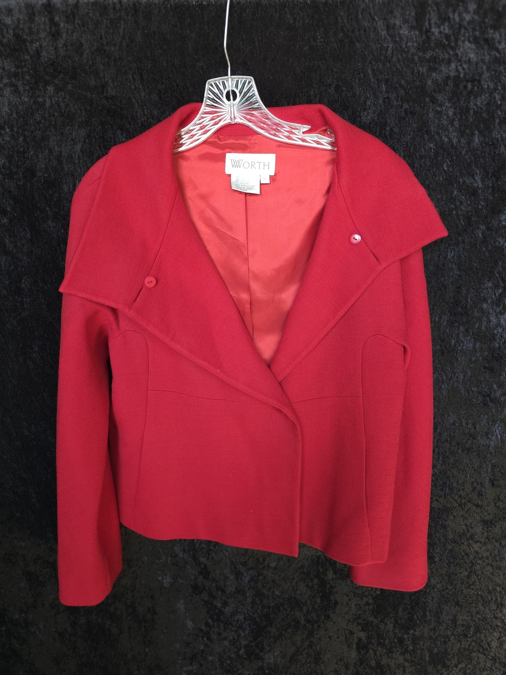 Worth Red Women's Wool Blend Short Coat